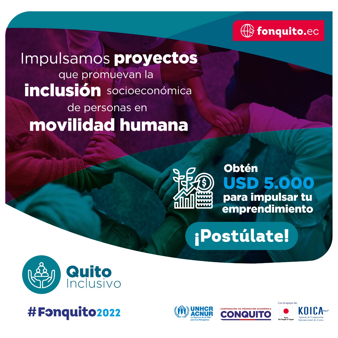 ACNUR y CONQUITO lanzan una iniciativa para fomentar la inclusión de personas refugiadas en Quito